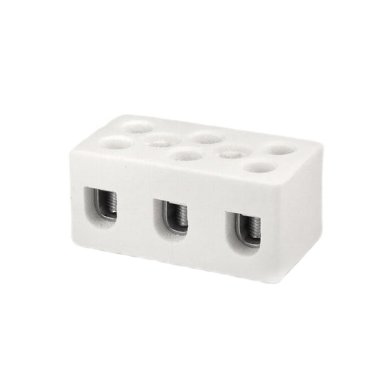ONKA 6-10mm2 / 3-cievkový steatitový / keramický / porcelánový konektor - PORCELÁNOVÝ TERMINÁLOVÝ BLOK, 1070007