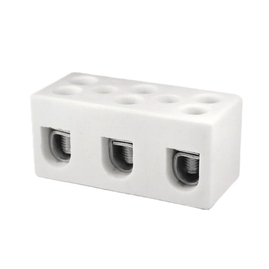 ONKA 25mm2 / 3-cievkový steatitový / keramický / porcelánový konektor - PORCELÁNOVÝ TERMINÁLOVÝ BLOK, 1070013