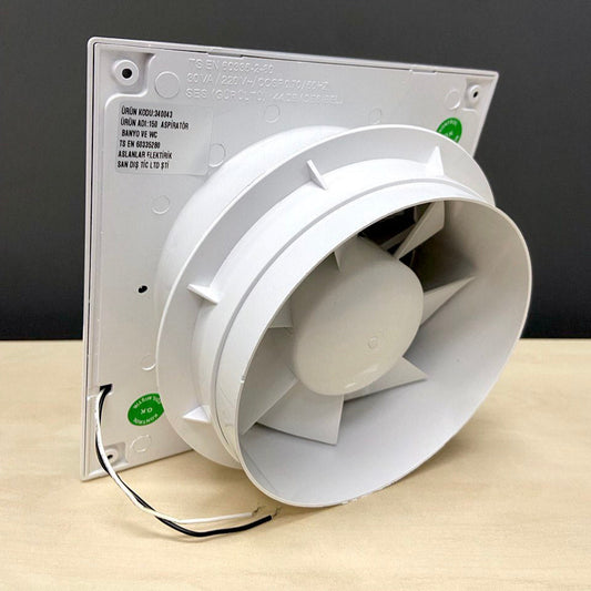 Alize ARS - bÍlý nástěnný axiální koupelnový / WC ventilátor bílý s mřížkou tichý 120mm, 180 m3/h, 348563