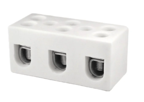 ONKA 10-16mm2 / 3-cievkový steatitový / keramický / porcelánový konektor - PORCELÁNOVÝ TERMINÁLOVÝ BLOK, 1070012