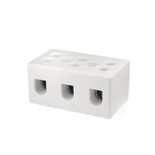 ONKA 2,5-4 mm2 / 3-koľajový steatitový / keramický / porcelánový konektor - PORCELÁNOVÝ TERMINÁLOVÝ BLOK, 1070003