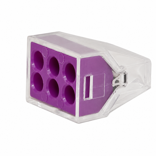 Priehľadný konektor Push-in 6x2,5 mm²