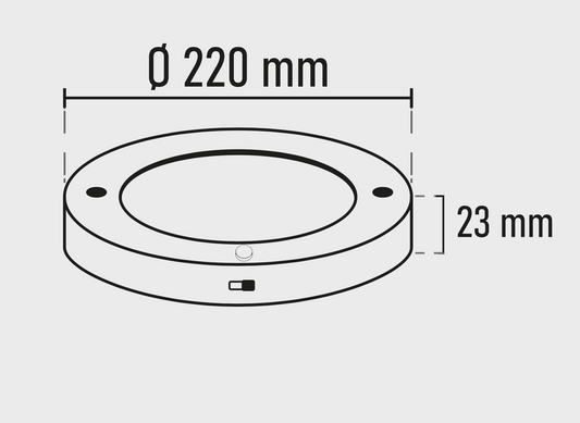Slim LED 20W Thin Ceiling Light with PIR Motion Sensor Round Cool White / 6500K YL14-1810