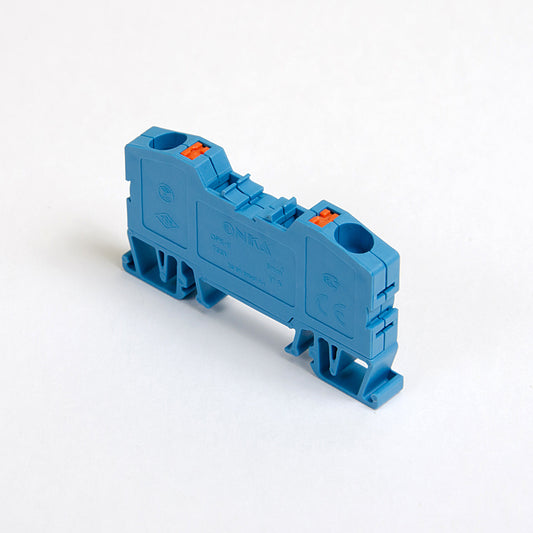 ONKA 6mm2 pružinový konektor svorkovnice na DIN lištu 2-vodičový modrý, 1020037
