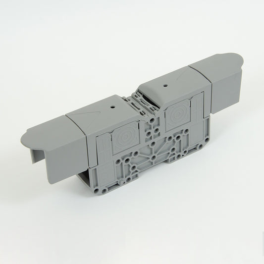 ONKA 120mm2 M10 Skrutkovacia svorkovnica na DIN lištu s ochranným krytom, sivá, 1030073