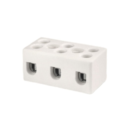 ONKA 4-6mm2 / 3-cievkový steatitový / keramický / porcelánový konektor - PORCELÁNOVÝ TERMINÁLOVÝ BLOK, 1070005