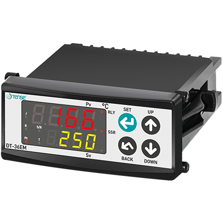 Digitálny PID regulátor teploty Tense s výstupom SSR, 36 × 72 mm, DT-36EM