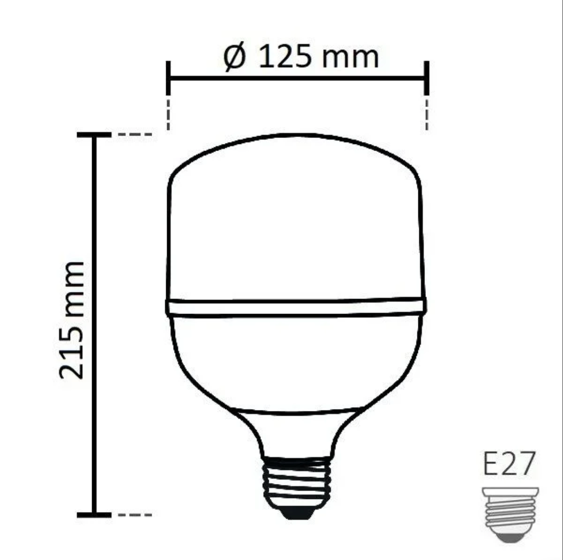 NOAS 50W (350W) LED žárovka TORCH typ, Studená bílá / 6500K, 4290 Lm, YL95-5001