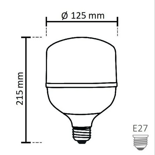 NOAS 50W (350W) LED žárovka TORCH typ, Studená bílá / 6500K, 4290 Lm, YL95-5001