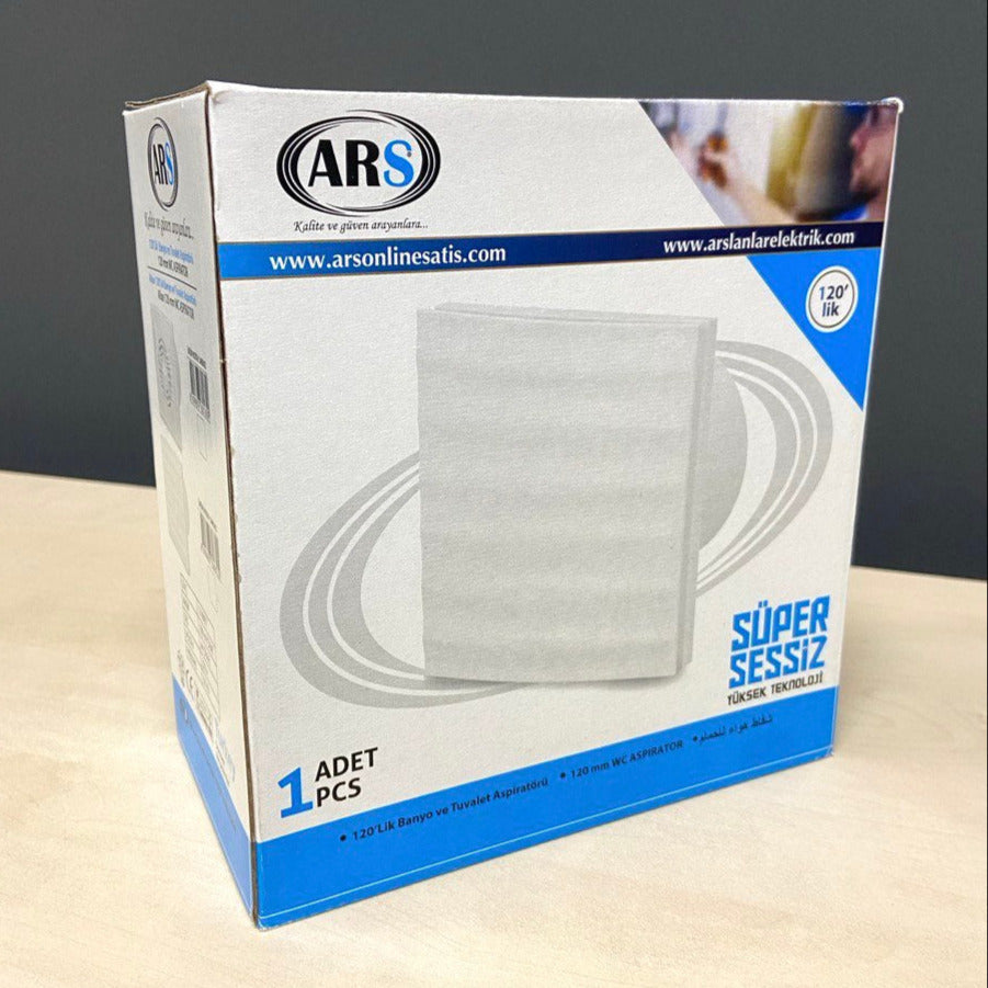 Alize ARS - bÍlý nástěnný axiální koupelnový / WC ventilátor bílý s mřížkou tichý 120mm, 180 m3/h, 348563