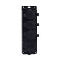 Triple "rubber" black socket with cover hermetic IP44 250V, 16A, SCHUKO 2P+Z, 3KMP-F, Bylion