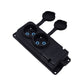 Double rubber socket black hermetic surface mount 250V, 16A, IP44, French type E 2P+Z, 2KMP-E, Bylion