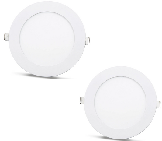 2 ks - SLIM LED panel bílá / 4000K 18W / 1620Lm kruhový vestavný kulatý (napájecí zdroj součástí sestavy) 4000K YL10-1807