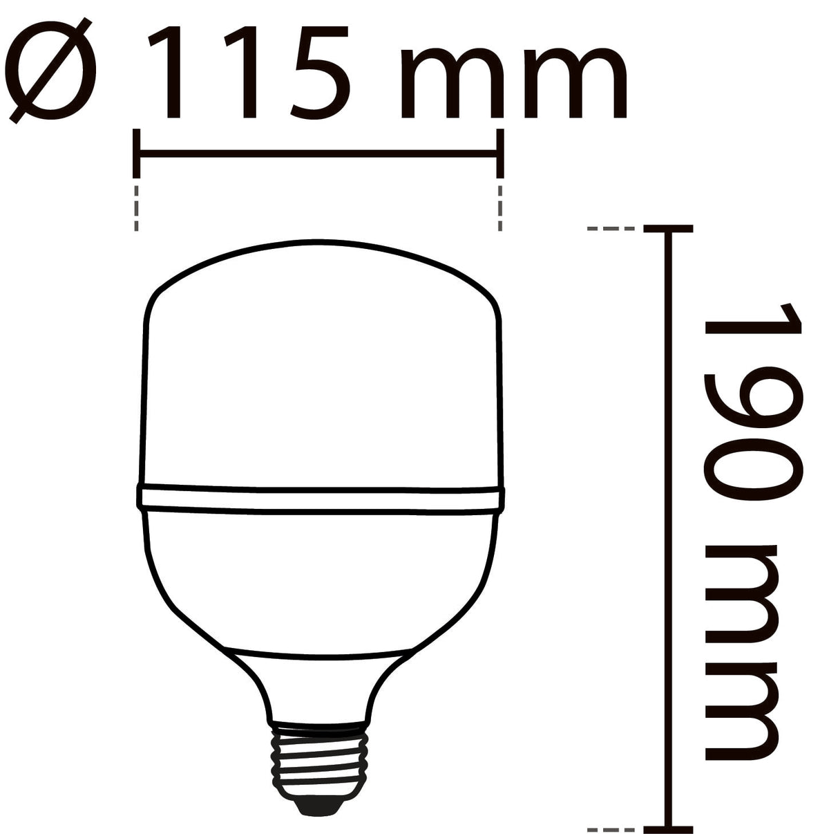NOAS 40W (300W) LED žárovka TORCH typ, Teplá bílá / 3200K, 3600 Lm, YL95-4002