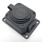 Black "rubber" surface socket 250V, 16A, IP44, SCHUKO 2P+Z, 1KMP-F, Bylion