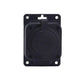 Socket, French, Type E (Pin), Black "Rubber" for Surface 250V, 16A, IP44, 2P+E, 1KMP-E, Bylion
