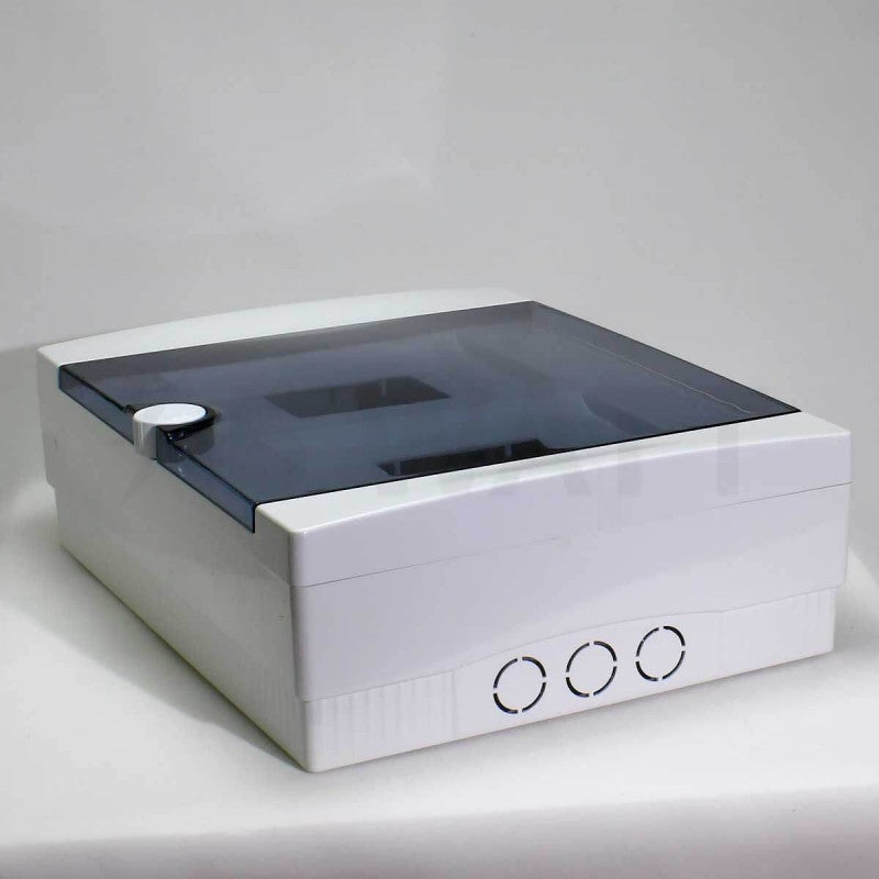 ARS Modular Distribution Board 16 MOD (16 fuses), surface-mounted distribution cabinet, plastic, transparent doors IP40, 341205