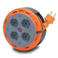 Extension cable with compact cassette, 5 m cable with 4 sockets IP20 + thermal fuse + child protection, 3x1 mm2, SCHUKO type grounding, PHE-05310-F