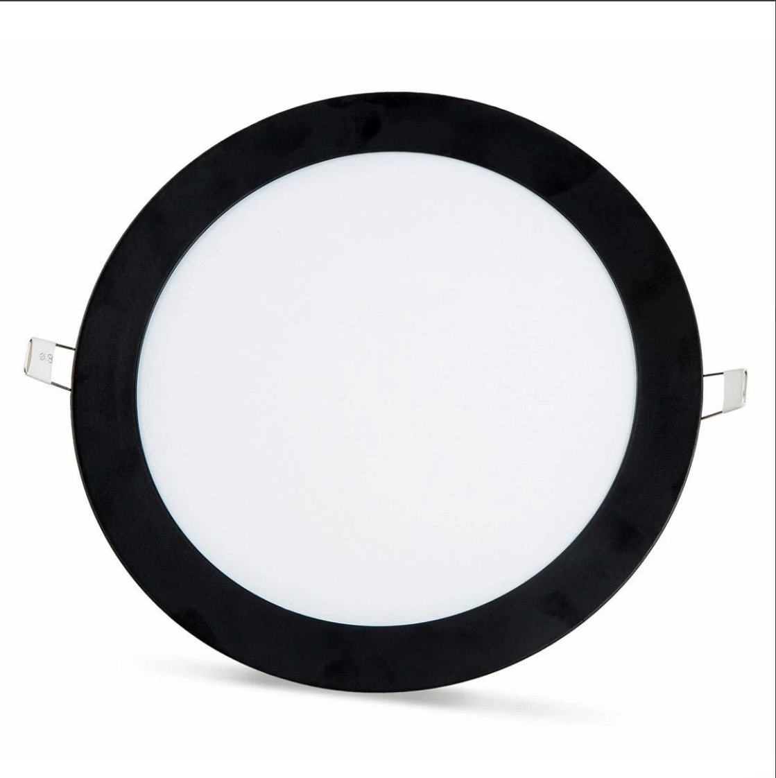 2 pcs - SLIM LED panel black frame cool white /6500K 18W / 1620Lm round recessed circular (power supply included) 6500K YL10-1800-S