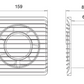 ARS- bÍlý nástěnný axiální koupelnový / WC ventilátor bílý s mřížkou tichý 100mm,  90 m3/h, 340041