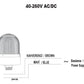 Flashing ø70 NUT.CONN.SIGNAL BEACON S BUZZ., 40-250V AC/DC., BLUE WITH 20CM EXT.TUBE