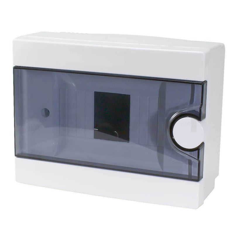ARS Modular Distribution Board 2-6 MOD (6 fuses), surface-mounted distribution cabinet, plastic, transparent doors IP40, 341212