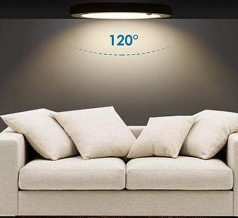 Slim černý rámeček LED 20W tenké stropní svítidlo plafoniera s pohybovým čidlem PIR  kruhové studená bílá / 6500K YL14-1810-S