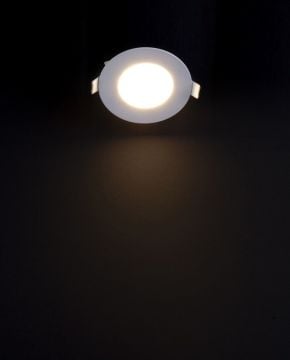 2 ks - kulatý LED panel 3W / 270Lm bílá kruhový vestavný (napájecí zdroj součástí sestavy) 4000K YL10-0307
