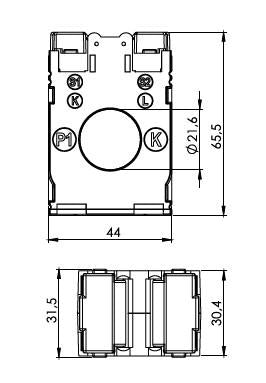 ONKA Transformátor prúdu - ONKA Transformátor prúdu - TRANSFORMÁTOR PRÚDU 150/5A, 44/20 (31), CLASS 1, 2,5VA (CK201505103 / 80010994)
