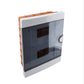 ARS Modular Distribution Board 16 MOD (16 fuses), flush-mounted plastic distribution cabinet, transparent doors IP40, 341206