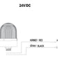 Flashing ø70 NUT.CONN.SIGNAL BEACON S BUZZ., 40-250V AC/DC., BLUE WITH 20CM EXT.TUBE