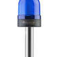 Flashing ø70 NUT.CONN.SIGNAL BEACON S BUZZ., 40-250V AC/DC., BLUE WITH 10CM EXT.TUBE