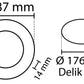 2 ks SLIM LED panel studená bílá /6500K 15W / 1350Lm kruhový vestavný kulatý (napájecí zdroj součástí sestavy) 6500K YL10-1500