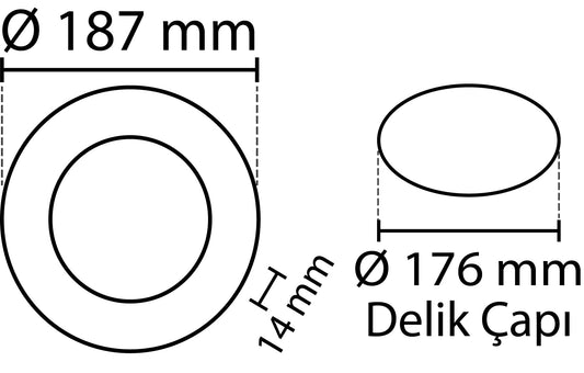 2 ks SLIM LED panel studená bílá /6500K 15W / 1350Lm kruhový vestavný kulatý (napájecí zdroj součástí sestavy) 6500K YL10-1500
