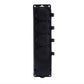 4x rubber socket "rubber" black with lid hermetic IP44, 250V, 16A, SCHUKO 2P+Z, 4KMP-F, Bylion
