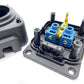 Black "rubber" surface socket 250V, 16A, IP44, SCHUKO 2P+Z, 1KMP-F, Bylion