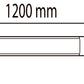 2ks - 120 cm LED panel 40W IP20 Studená bílá / 6500K svítidla 3600Lm YL98-1200
