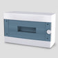 ARS Modular Distribution Board 16 MOD (16 fuses), surface-mounted distribution cabinet, plastic, transparent doors IP40, 346124