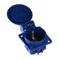 Hermetic socket 2P+E, 230/220 V, with grounding, IP44, with flap, blue, 250 V French