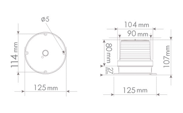 MUCCO SNT-915-B-4 90 diameter 5 light modes 10 melodic SMD LEDs with buzzer 12-24V AC/DC blue ceiling lamp