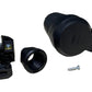 Hermetic black rubber socket IP54 with flap 2P+Z 16A 250V SCHUKO RDP-F Bylion