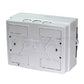 ARS Modular Distribution Board 16 MOD (16 fuses), surface-mounted distribution cabinet, plastic, transparent doors IP40, 346124