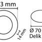 2ks - round LED panel 3W / 270Lm warm white circular recessed (power supply included) 3200K YL10-0301