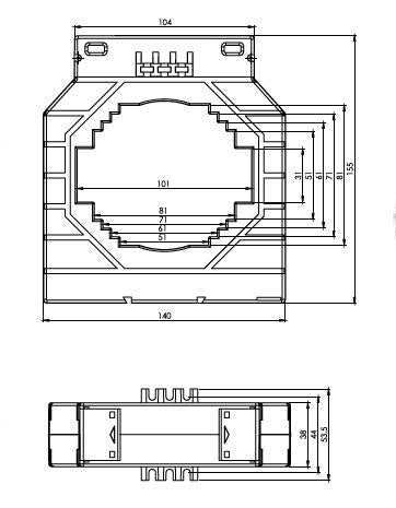 ONKA Transformátor prúdu - TRANSFORMÁTOR PRÚDU 4000/5A, 100MM, CLASS 0.5S, 30VA (TK10040005312 / 80011777)
