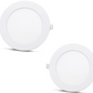 2 ks -  bílá SLIM LED panel 9W / 810 Lm kruhový vestavný kulatý (napájecí zdroj součástí sestavy) 4000K YL10-0907