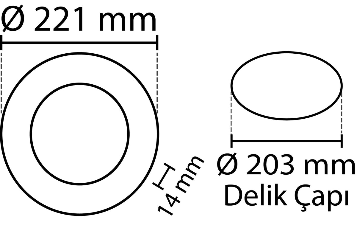 2 ks - SLIM LED panel studená bílá /6500K 18W / 1620Lm kruhový vestavný kulatý (napájecí zdroj součástí sestavy) 6500K YL10-1800