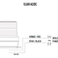 MUCCO SNT-915-B-4 90 diameter 5 light modes 10 melodic SMD LEDs with buzzer 12-24V AC/DC blue ceiling lamp