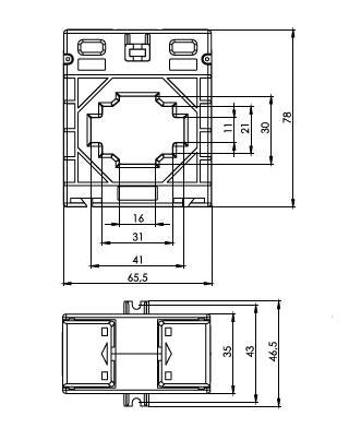 ONKA current transformer - current transformer 300/5A, 40MM, CLASS 0.5S, 1.5VA (TK403005302 / 80011765)