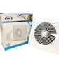 ARS - bÍlý nástěnný axiální koupelnový / WC ventilátor bílý s mřížkou tichý 150mm, 280 m3/h, 340043